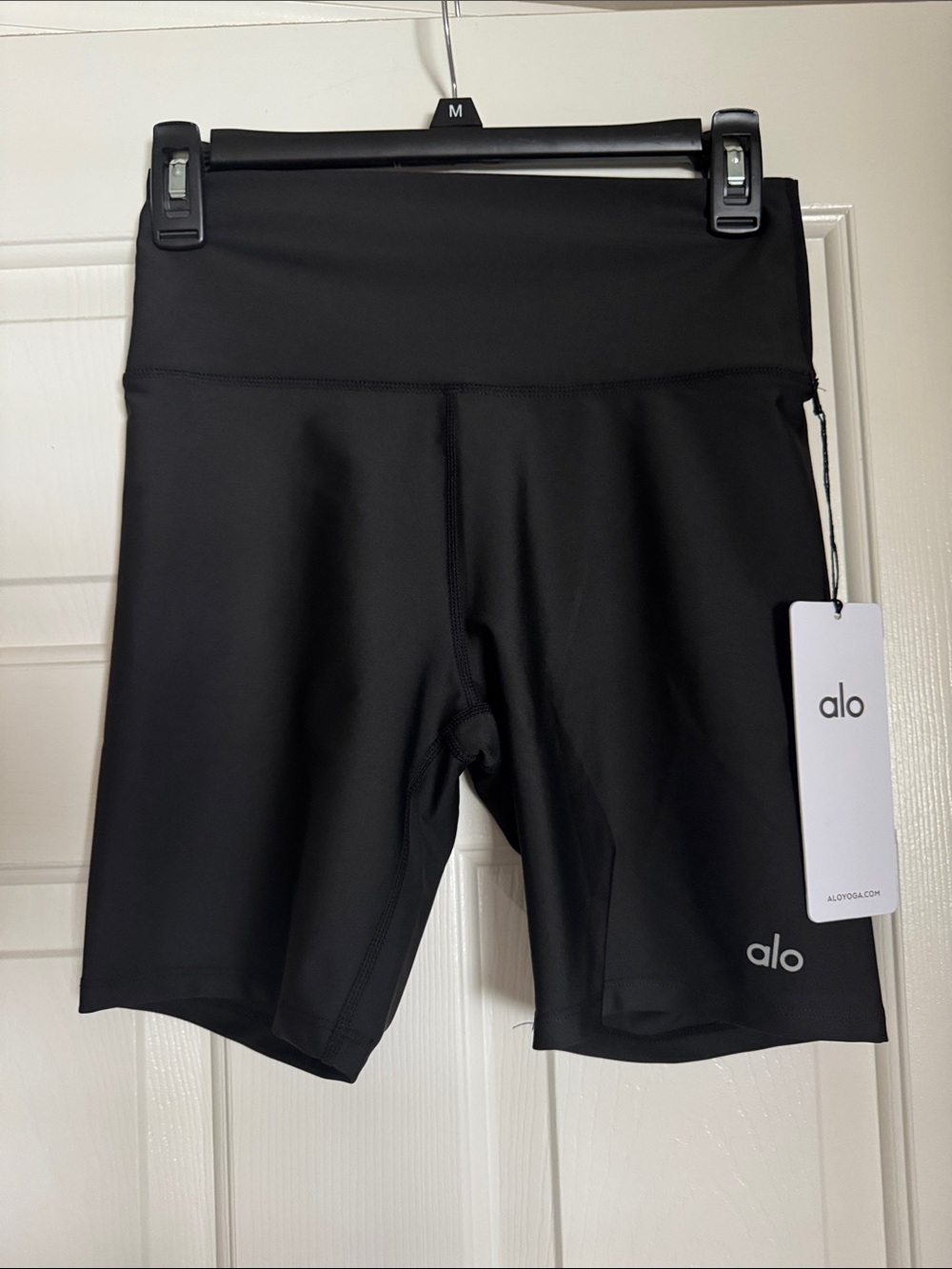 NWT ALO Yoga Black High-Rise Bike Shorts - Picture 1 of 5